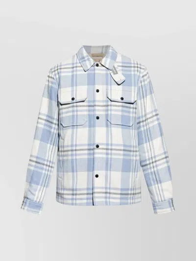 WOOLRICH CHEST POCKET PLAID PATTERN JACKET