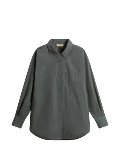 Woolrich Chest-pocket Button Shirt In Gray