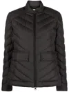 Woolrich Chevron Quilted Short Jacket In Black