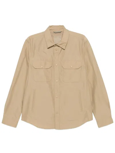 Woolrich Chic Wool Blend Overcoat For Men In Neutral