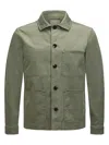 Woolrich Classic Olive Green Buttoned Chore Jacket In Green