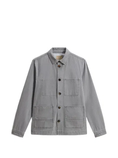 Woolrich Chore Shirt Jacket In Gray