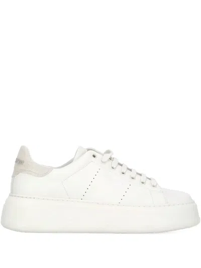 Woolrich Chunky Court Platform Sneakers In White