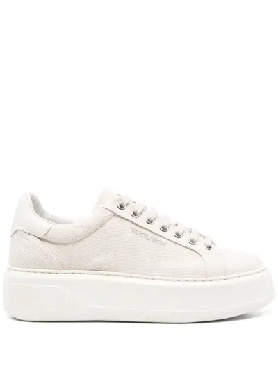Woolrich Chunky Court Sneakers In Beige