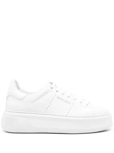 Woolrich Perforated-embellishment Chunky Sneakers In White
