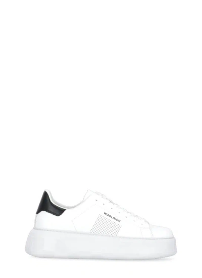 Woolrich Court Logo-print Sneakers In White
