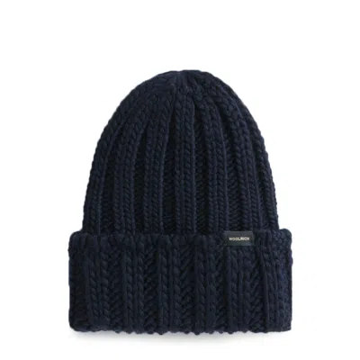 Woolrich Chunky Knit Alpaca Blend Sweater In Melton Blue