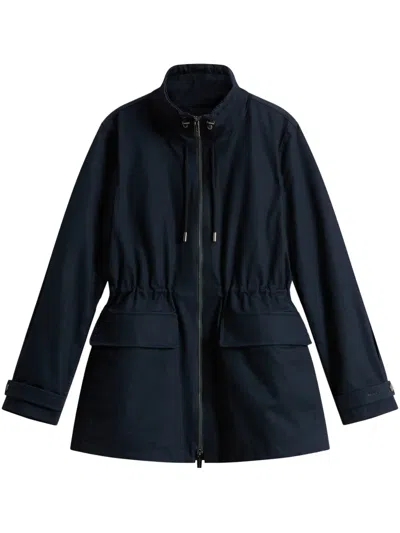 Woolrich Cinched-waist Jacket In Blue