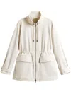 Woolrich Cinched-waist Jacket In Neutrals