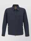 Woolrich City Timber Jacket Collared Buttoned Cuffs Pockets In Blue