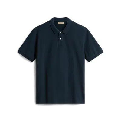 Woolrich Classic American Polo Shirt In Melton Blue