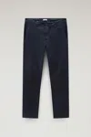 Woolrich Belted Straight-leg Trousers In Blue