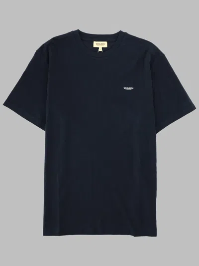 Woolrich Classic Cotton T-shirt For Men In Blue