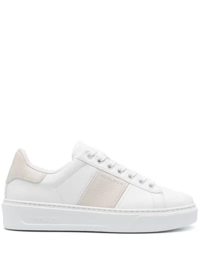 Woolrich Classic Court Leather Sneakers For Women In White