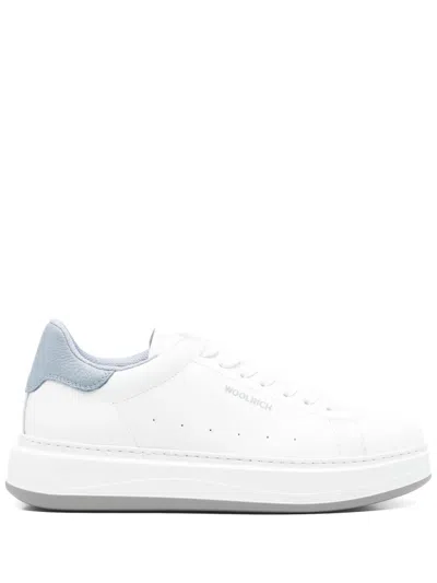 Woolrich Classic Court Leather Sneakers In Clear Blue