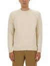 Woolrich Classic Crew Neck Choker With Raglan Sleeves In Neutral