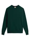 Woolrich Classic Crew Neck Wool Sweater In Deep Green In Green