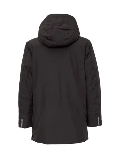 Woolrich Classic Down Jacket With Hood In Nero