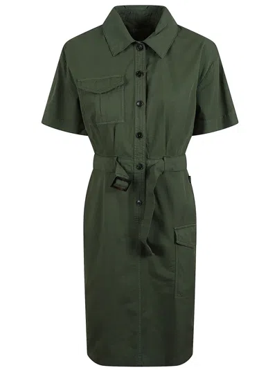 Woolrich Women's Cotton Shirt Dress In Green