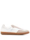 Woolrich Perforated Rubber Sole Suede Panels Sneakers In White