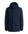 Woolrich Waterproof Nylon Parka With Duck Down Padding In Blue