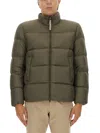 Woolrich High Collar Long Sleeve Puffer Jacket In Brown