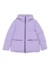 Woolrich Cloud Down Jacket In Stretch Nylon With A Matte Finish In Purple