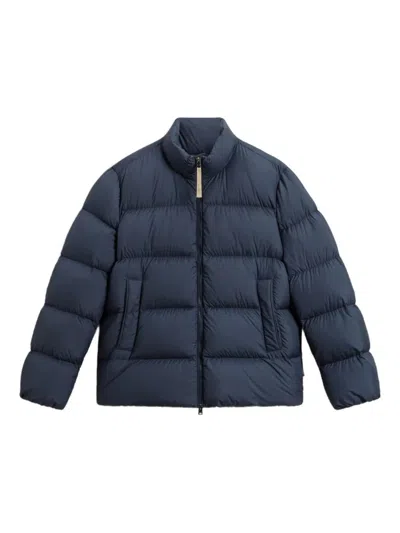 Woolrich Cloud Eagle Melton Jacket In Blue