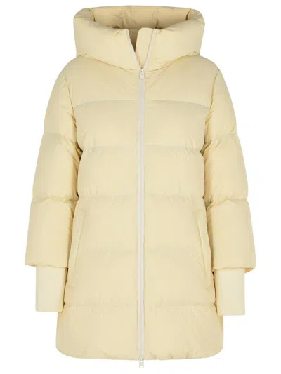 Woolrich 'cloud Madison' Cream Polyamide Blend Down Jacket In Yellow