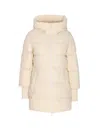 Woolrich Trequarti Parka Puffy P Avorio In Neutral