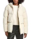 Woolrich Wool-blend Stretch Nylon Madison Down Jacket For Women In Neutral