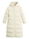 Woolrich Cloud Madison Hooded Quilted Coat In Neutral