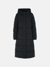 Woolrich 'cloud Madison' Long Black Polyamide Blend Down Jacket In Black