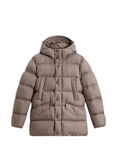 Woolrich Cloud Quilted Hooded Jacket In Pink