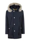 Woolrich Arctic Parka With Removable Fur, Blue In Blue