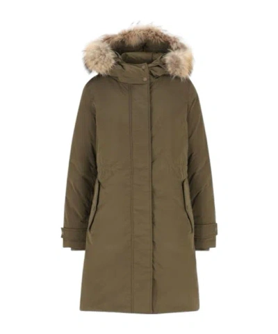 WOOLRICH WOOLRICH LONG SLEEVED HOODED COAT