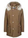 Woolrich Parka Arctic Con Pelliccia Removibile Marrone In Brown