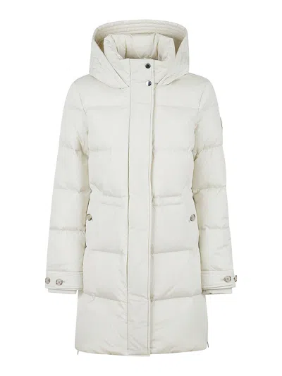 Woolrich Coat Cream In Brown