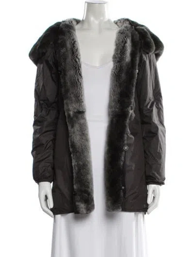 Pre-owned Woolrich Coat In Gray