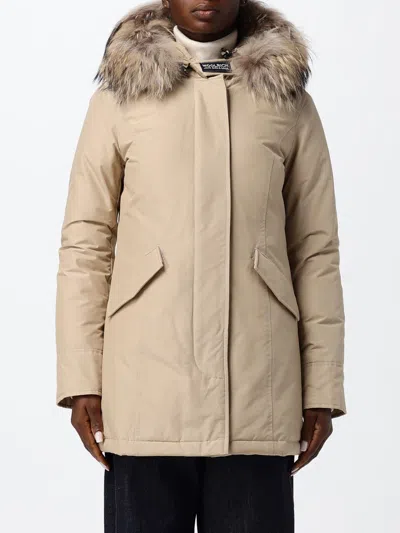 Woolrich Coat Woman Color Burnt In Neutral