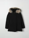 Woolrich Coat  Kids Color Black In Black