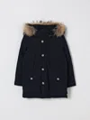 Woolrich Coat  Kids Color Blue In Blue