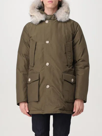Woolrich Coat  Men Color Green In Grün
