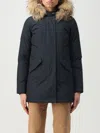 Woolrich Blue Technical Fabric Parka In Blue