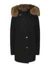 Woolrich Arctic Detachable Fur Parka Clothing In Black