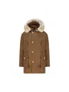 Woolrich Hooded Down Jacket In Gray