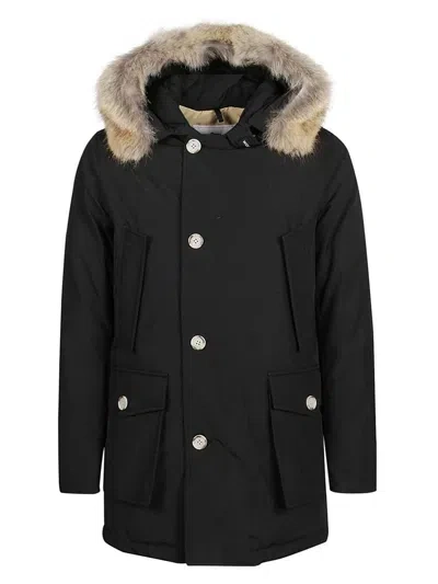 Woolrich Arctic Detachable Fur Bleu Parka In Navy