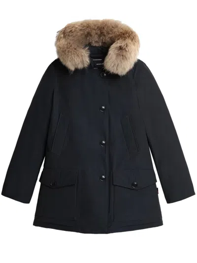 Woolrich Arctic Detachable Fur Parka In Blue
