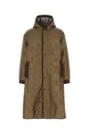 Woolrich Khaki Oversize Padded Jacket In Green