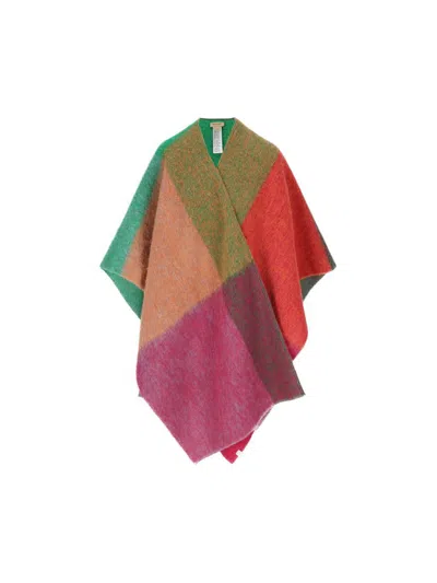 Woolrich Color-blocked Cape In Multicolor